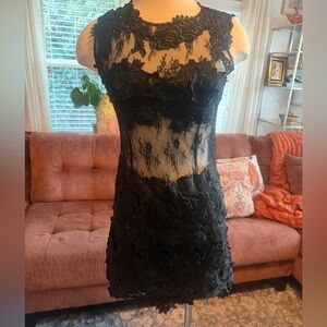 ANGL Black Lace Mini Dress Sexy Small
